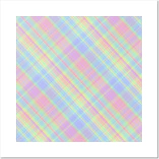 Plaid In Pastel Coloring Posters and Art